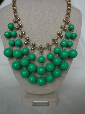 Vintage Stella & Dot Green Jolie Statement Necklace